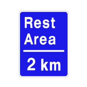 Rest Area Caution Sign