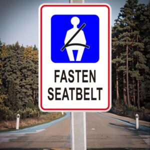 Traffic Seat Belt Sign