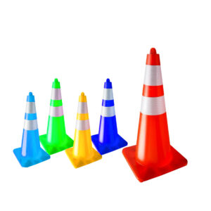 Custom 90cm Foldable Reflective Plastic Cones For Construction