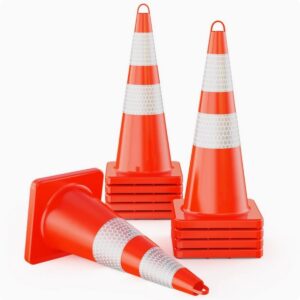 Top Tier Elegant Orange 90cm Flexible Road Safety Cone