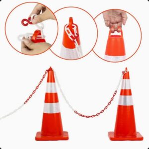 Reliable 45cm Reflective Orange Road One Piece Traffic Cone