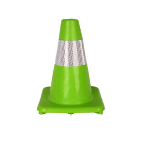 Stunning Green 18" Top Tier PE Traffic Safety Cone