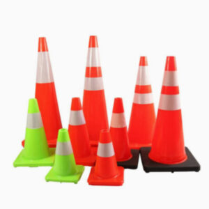 Heavy Duty Reflective 700mm Traffic Cone With Rubber Base