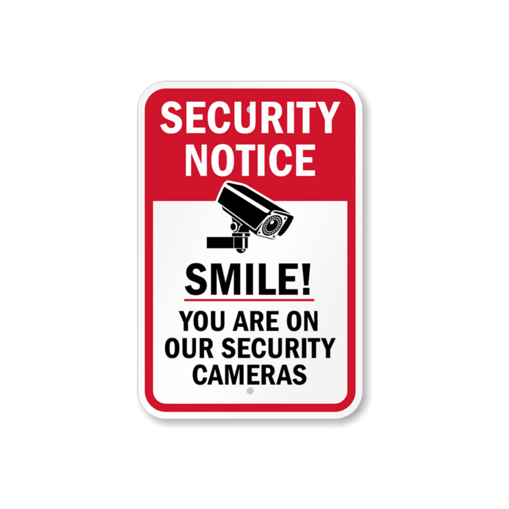 High Sale 1.6mm Thick Aluminum CCTV Camera Security Signs