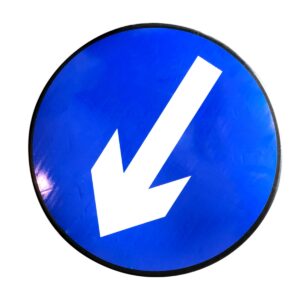 Traffic Direction Caution Sign