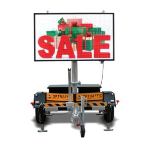 Colorful Portable Variable Message Sign Solar Powered Trailer