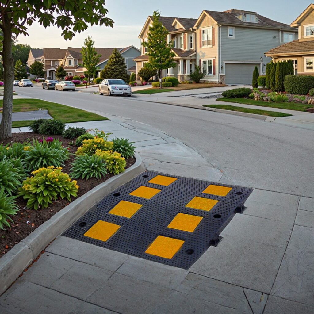 Top Sale Rubber 50x60x5cm Reflective Cat Eye Speed Bumps