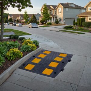 Top Sale Rubber 50x60x5cm Reflective Cat Eye Speed Bumps