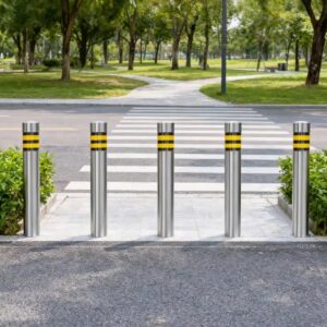 Custom Fully Automatic Stainless Steel Ground Fixed Bollard