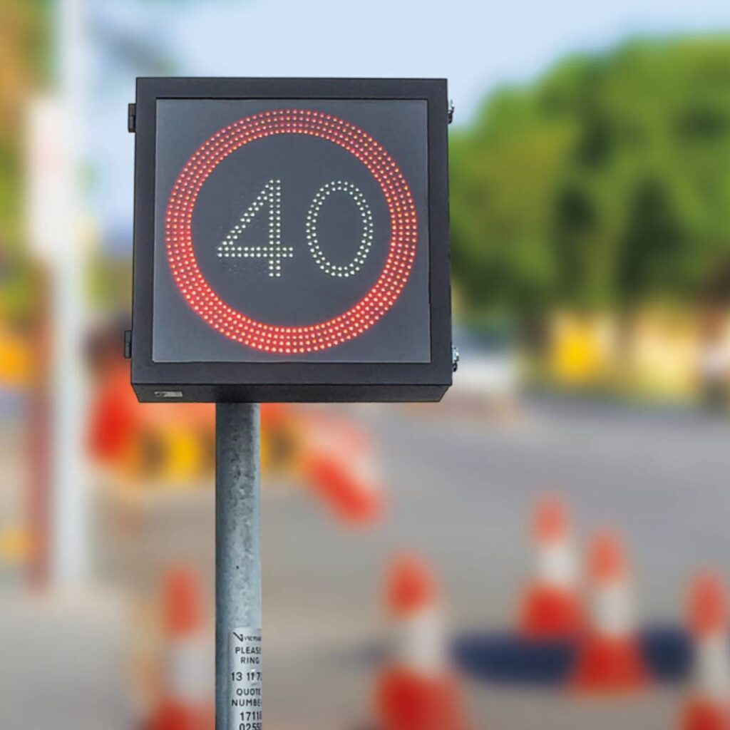 Durable High Quality Solar Power 12V LED Speed Limit Signs