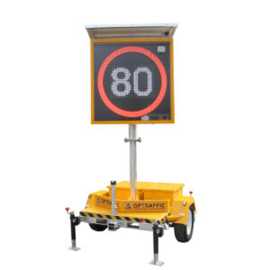 Solar Power 118x118cm LED Display Variable Speed Limit Sign