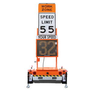 Compact Solar Powered 75W Radar Speed Limit Detector Trailers