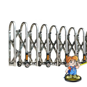 Retractable 90x46x100cm Traffic Safety Stainless Steel Barricade