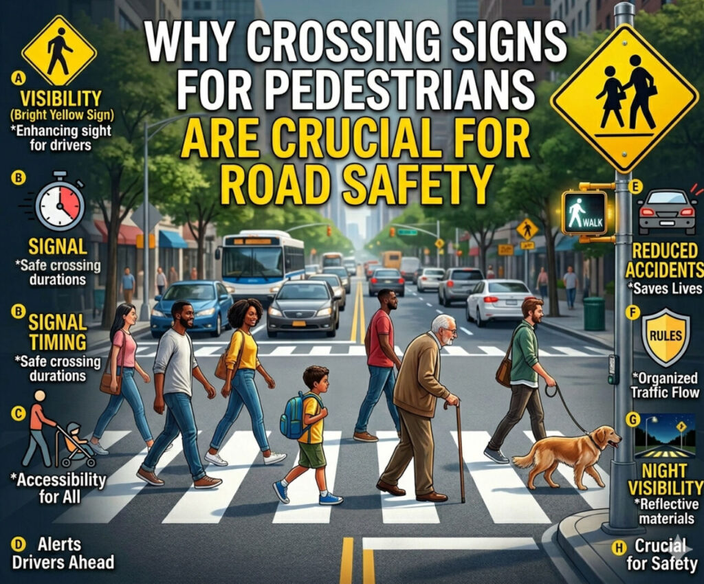 crossing signs for pedestrians