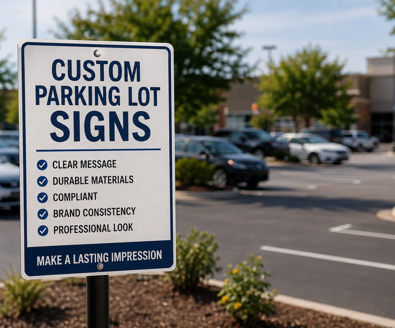 custom parking lot signs